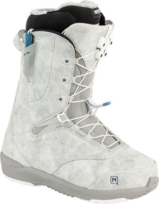 Nitro Damer Crown TLS lätt snowboardbåt med snabbsnörningssystem allround Freestyle Freeride Softboot, grå, MP 25.0 // EU 38 2/3 // US WMN 7,5