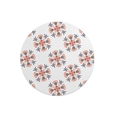 Questo Casa, Rund musmatta med digitalt tryck, halkfri baksida, för kontor och hem, diameter: 22 cm