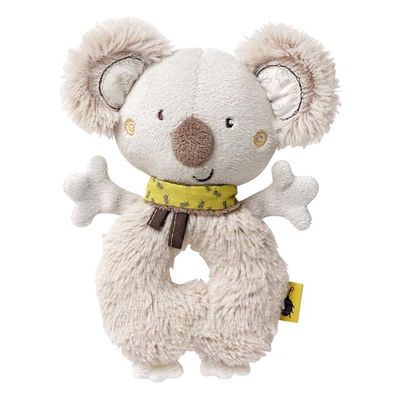 Fehn Baby Koala Ring Grip, peluche con sonaglio, giocattolo a motore per l'apprendimento giocoso, peluche per aiutare a dormire, giocattolo per neonati e bambini da 0 mesi
