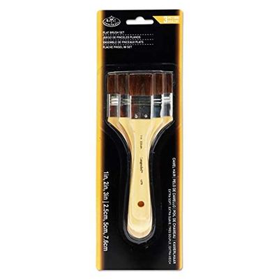 Royal and Langnickel pensel, kamelhår, stor, brun, 3-pack