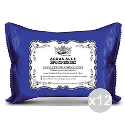 ROBERTS Set di 12 salviettine per rimuovere il trucco, 20 pezzi, multicolore