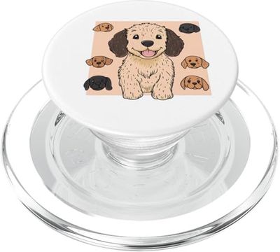 Adorable cachorro con caras lindas PopSockets PopGrip para MagSafe