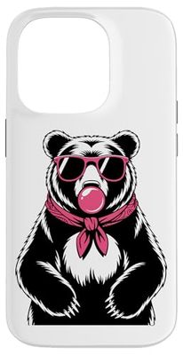 Ours Lunettes De Soleil Chewing-Gum Coque pour iPhone 14 Pro