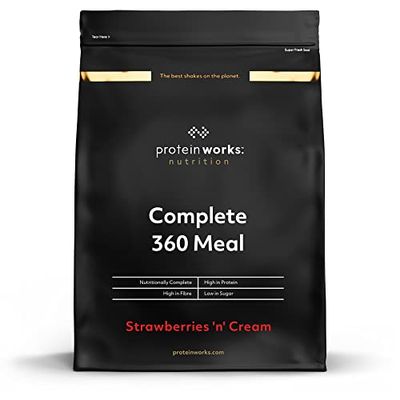 Pasto Completo 360 | Pasto Completo Equilibrato | Pasto Rapido E Conveniente | THE PROTEIN WORKS | Panna e Fragole | 2kg