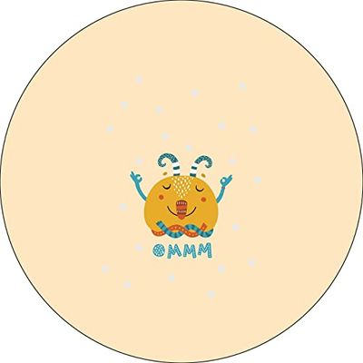 Bonateks, Round Digital Printed Mouse Pad, Non-Slip Base, for Office and Home, Diameter:22cm