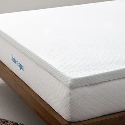 Linenspa 5 cm Surmatelas de Mousse à Mémoire de Forme Gel, avec Housse lavable – Surmatelas 80 x 190 cm