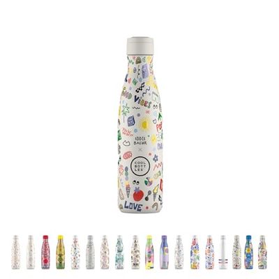 Cool Bottles - Stainless Steel Water Bottle, Thermal Bottle - 500ml, Cold 36 Hours and Hot Drinks 18 Hours, Finish with 3D Printing, BPA Free