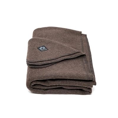 Arcturus Militär ullfilt – 2 kg, varm, tjock, tvättbar, stor 162 cm x 223 cm – perfekt för camping, utomhus, sportevenemang och överlevnadskit (choklad)