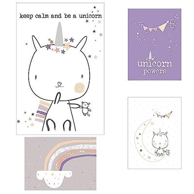 Pegatinas de pared marca Bimbi Dreams. Modelo PACK 4 LAMINAS DECORACION 151 UNICORN 156 21