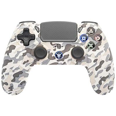 Itek Controlador EVOCON W01 Bluetooth, PC, PS4, DualShock, Teclas LED, TouchPad Axis6, Camo, Negro