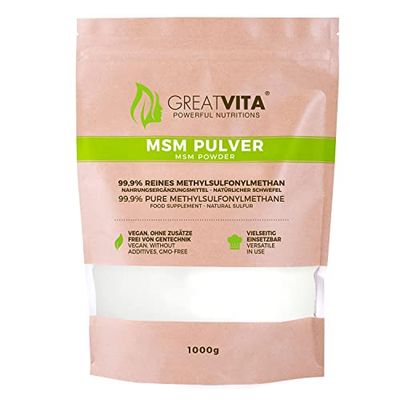 MeaVita Poudre MSM Pure à 99,9% Méthylsulfonylméthane 1 kg