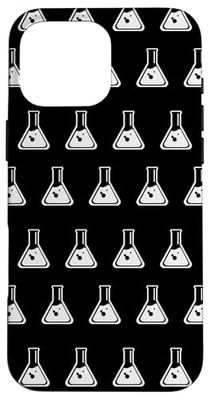 Chemical Science Icon Line Art Pocket Patch Badge Minimalist Case for iPhone 16 Pro Max