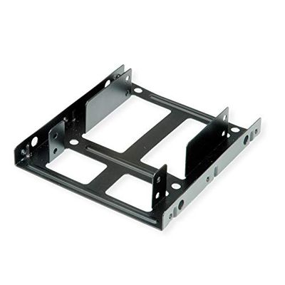 ROLINE Adaptateur de Montage HDD/SSD - Cadre 3,5" pour 2 disques durs et SSD 2,5" - Métal - Noir