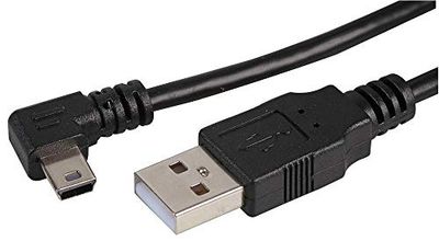 Pro Signal PSG91618 Câble USB A vers USB Mini B coudé Noir 1 m