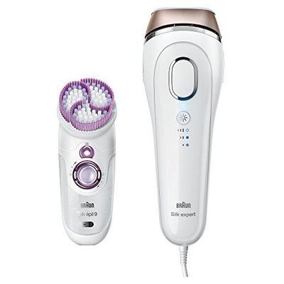 Braun Silk-Expert 5 IPL BD 5009 Hair Removal with SkinSpa Sonic Body Exfoliator, White/Bronze