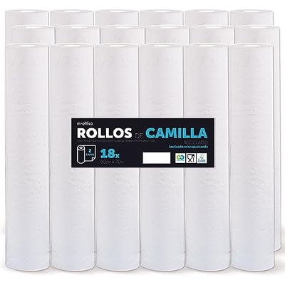 Rotolo per lettino, Rotolo di carta per lettino per procedure mediche, massaggi, trattamenti estetici e termali, Carta per lettino estetico e da massaggio (laminato riciclato 60cm x 70m, 18 unità)