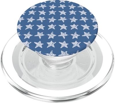 Estrellas azules y blancas, diseño desgastado de la bandera de PopSockets PopGrip para MagSafe