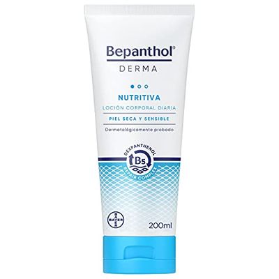 Bepanthol Derma Nutritiva, Loción Corporal, Hidratación Inmediata y Duradera, Piel Seca y Sensible, Uso Diario, 200 ml