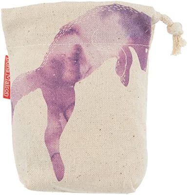 Bonamaison Printed Cotton Produce Bag with Drawstring, Reusable Grocery Bag, Biodegradable Eco-Friendly Bags, Travel Pouch, Sachet Bags, Shopping Bag, Eco Friendly, Foldable, Size: 12x15 Cm