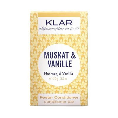 Klar Seifen Firm Conditioner Nutmeg & Vanilla 100 g (for Normal Hair), Suitable for Normal Hair, 11179
