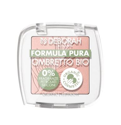 Deborah Ombretto Occhi Mono BIO Formula Pura Colore n.03 Light Rose, con ingredienti 100% di origine naturale, Vegan e Animal Friendly