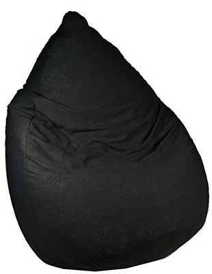 Heunec- Pouf, Meubles, Fauteuil, Uni, 671164, Noir, 220 l