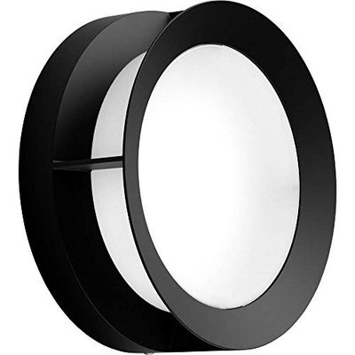 Philips Lighting 1739030P0 Applique LED, éclairage extérieur, Ampoule Incluse, 12W, lumière Blanche Chaude, conçue pour Les Jardins et patios, Aluminium, 12 W, Noir, 18.89 x 19 x 74 cm