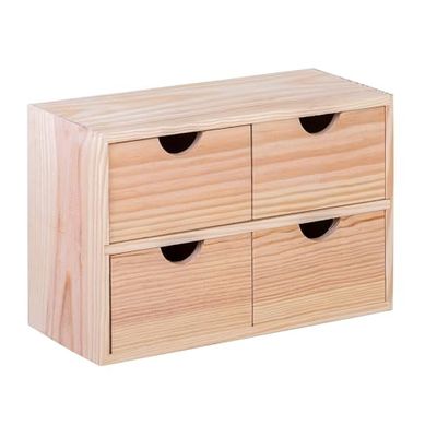 ARANAZ S.L. MANUFACTURAS DE LA MADERA Miniblok met 4 laden van grenenhout