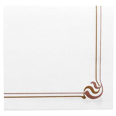 Garcia de pou 1200 unité Maxim Marron et Ocher Motif double point Serviettes 18 g/m² en boîte, 40 x 40 cm, papier, Blanc, 30 x 30 x 30 cm
