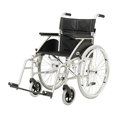 Dagen Swift zelfrijdende rolstoel, 46cm, zilver, lichtgewicht mobiliteitsapparaat voor ouderen, gehandicapten en gehandicapten, draagbare rolstoel voor onafhankelijkheid of verzorger gemak