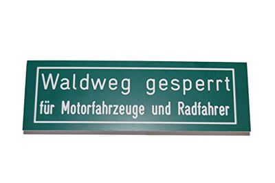 Jehn Informatiebord Waldweg vergrendeld voor motorvoertuigen en fietsers, groen/wit, 15 cm