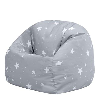 Icon Étoiles Pouf Enfant, pour Poire avec Remplissage, Chaise Enfant, Fauteuil Chambre, Meuble Chambre, Meuble Salon, Gris