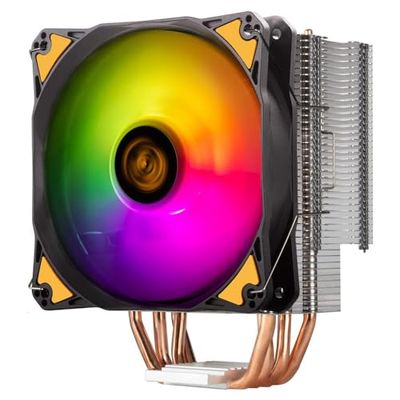 SilverStone SST-AR12-TUF - Refroidisseur de CPU Argon 4 caloducs à contact direct, ventilateur PWM ARGB 120 mm
