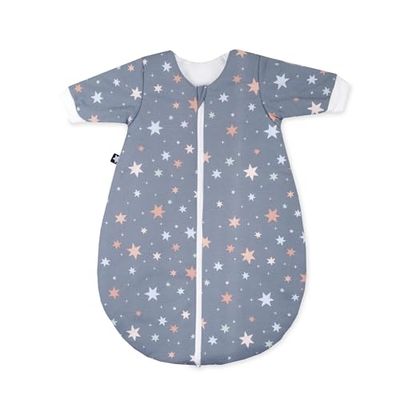 Julius Zöllner Winterslaapzak jersey, warme vulling 2,5 TOG, wasbaar op 60 °C, Made in Germany, Oeko TEX Standard 100, Shiny Stars, maat 68/74