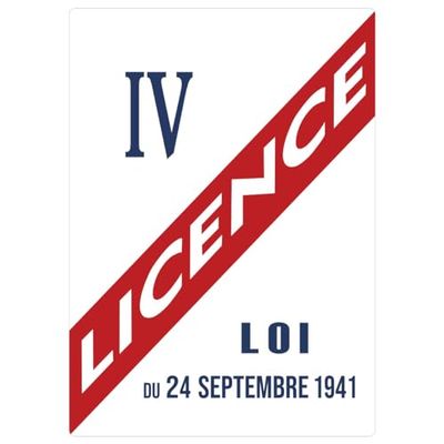 Ambiance - Adhesivo decorativo para puerta de bar y restaurante y bebida, con licencia IV 4, letrero, 21 x 15 cm