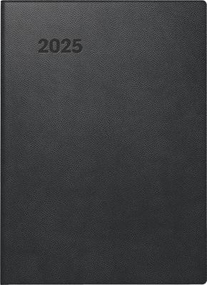 BRUNNEN Pocket Diary Model 736 (2025), 1 Page = 1 Day, A6, 416 Pages, Plastic Cover, Black