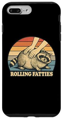 Raccoon Rolling Fatties Pun Joke Animal Lover Case for iPhone 7 Plus/8 Plus