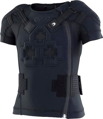 EVOC PROTECTOR JACKET KIDS kurtka ochronna dla dzieci (ochraniacze pleców i ramion LITESHIELD FLEX, wentylacja 3D, zrównoważona produkcja z nylonu MIPAN pochodzącego z recyklingu, rozmiar: JS), czarny