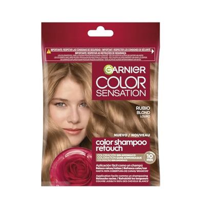 Garnier Color Shampoo Retouch Coloration Permanente blond - 100% Couverture Cheveux Blancs - Dure Jusqu'à 4 Semaines