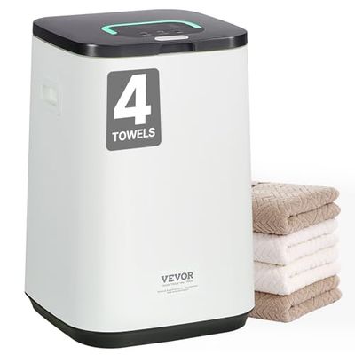 VEVOR Sèche Serviettes 20 L, Chauffe Serviettes avec Écran LED et Voyant Lumineux en U, Seau Chauffe Serviettes Intelligent avec Minuterie Réglable, pour Couvertures Peignoirs Pyjama, Spa Massage