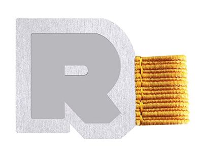 RHODIA 194186C - Porte-Stylo Autoadhésif Argent - 3 x 4 cm - pour Blocs Carnets, Agendas, Ordinateurs Portables ou Tablette Numérique - Collection Rhodiarama