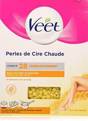 Veet Epilation Pérolas de Cire Chaude - Cire d'abeille 100% naturelle - 230 g