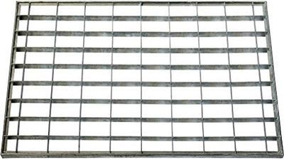 ID Opaco 4060_l Griglia in Metallo-Tappeto Zerbino in Acciaio galvanizzato, Colore: Grigio, 60 x 40 x 2 cm