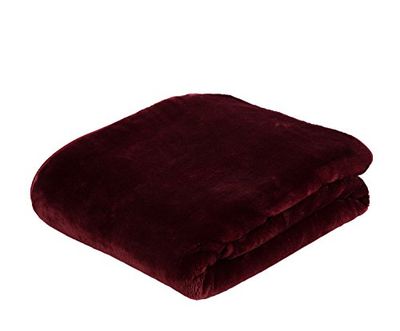 Gözze - Manta de sala de estar sensação caxemira premium, 500 g/m², 220 x 240 cm - bordô