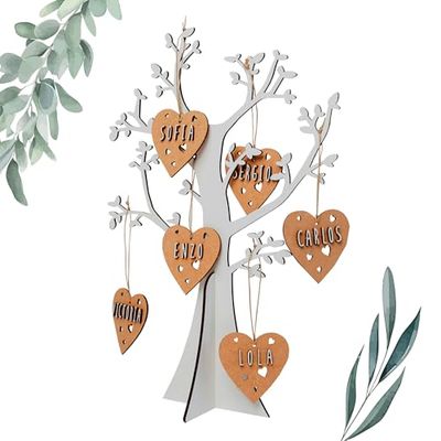 WONDEE Árbol de la Vida Personalizado Decorativo [4 Modelos] Regalos Originales para Mujer Personalizados, Regalo Día de la Madre, Regalos Originales Navidad, Cumpleaños para Madres, Abuelas y Esposas