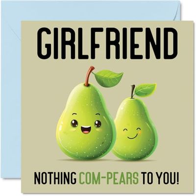 Verjaardagskaarten voor vriendin - niets com-peren - grappige gelukkige verjaardagskaart voor vriendin van vriend, partnerverjaardagscadeaus, 145 mm x 145 mm grap-wenskaarten voor vrouwen haar