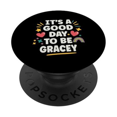 GRACEY - Nombre personalizado retro para niñas PopSockets PopGrip Adhesivo