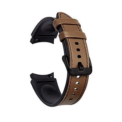 System-S Armband flexibelt av silikon 20 mm för Samsung Galaxy Watch 4 Smartwatch brun, Brunsvart, Eine Grösse, Klassisk