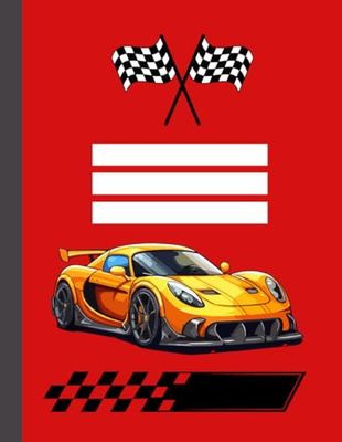 Composition Notebook: Racing Car, For College and School, College Ruled | 80 sheets/160 pages, Size 8.5 x 11 inches, 21.59 x 27.94 cm