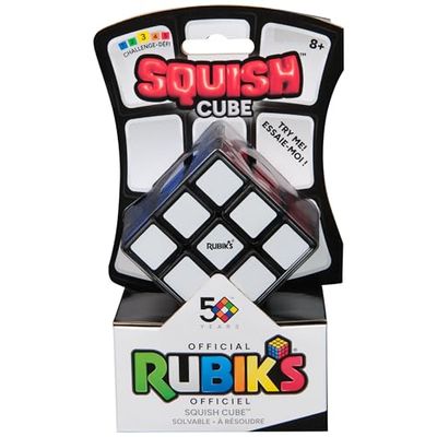 Rubik's Cube – Rubiks Squish Cube 3 x 3 – Gioco rompicapo per adulti e bambini, giocattolo sensoriale, puzzle 3 x 3, corrispondenza colori, puzzle risoluzione problema, puzzle per bambini, gioco per